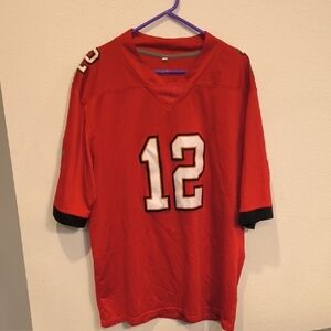Tom Brady Tampa Bay Men's Red Jersey Size XL Number 12